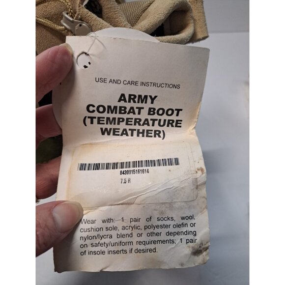 ROCKY 790G Army Combat Boot Temperate Weather Tan Gortex Vibram Sole 7.5R NOS - Picture 6 of 14